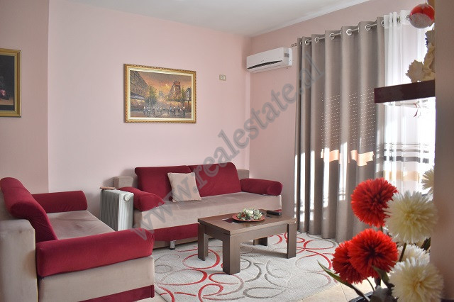 Two bedroom apartment for rent in Haxhi Hysen Dalliu Street, near Mine Peza Street, in Tirana.&nbsp;